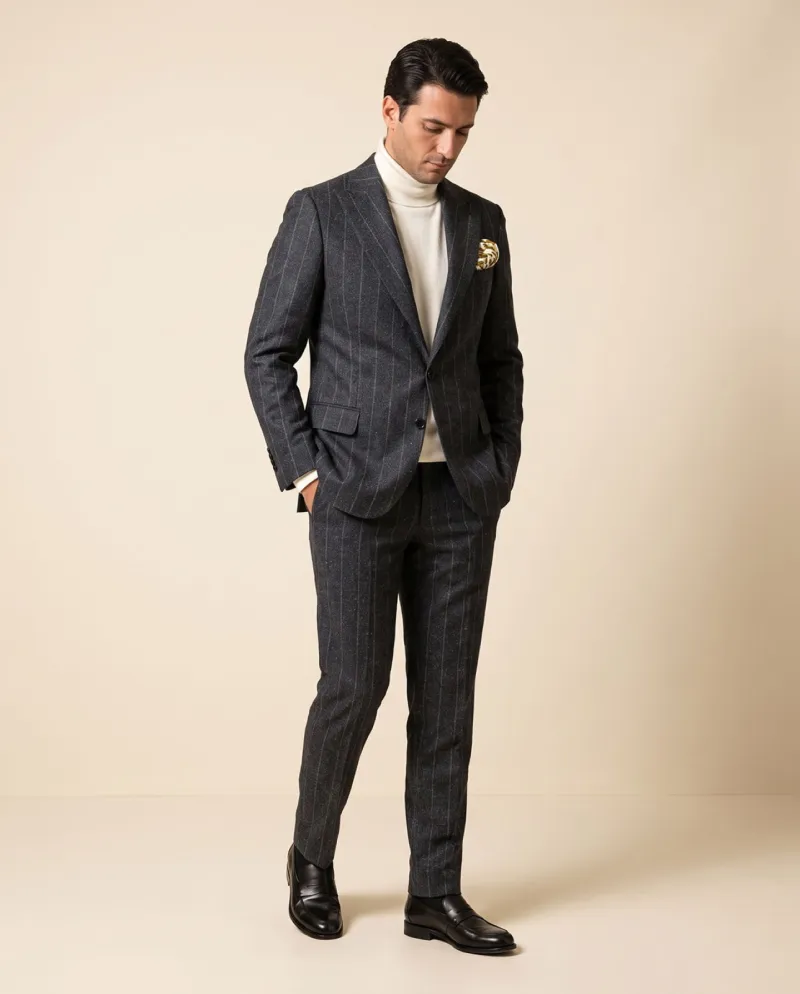 Costum Virgin Wool cu dungi Sandro Livv
